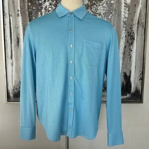 Tommy Bahama San Lucio Stretch Supima Cotton Button Up Island Zone Shirt - L
